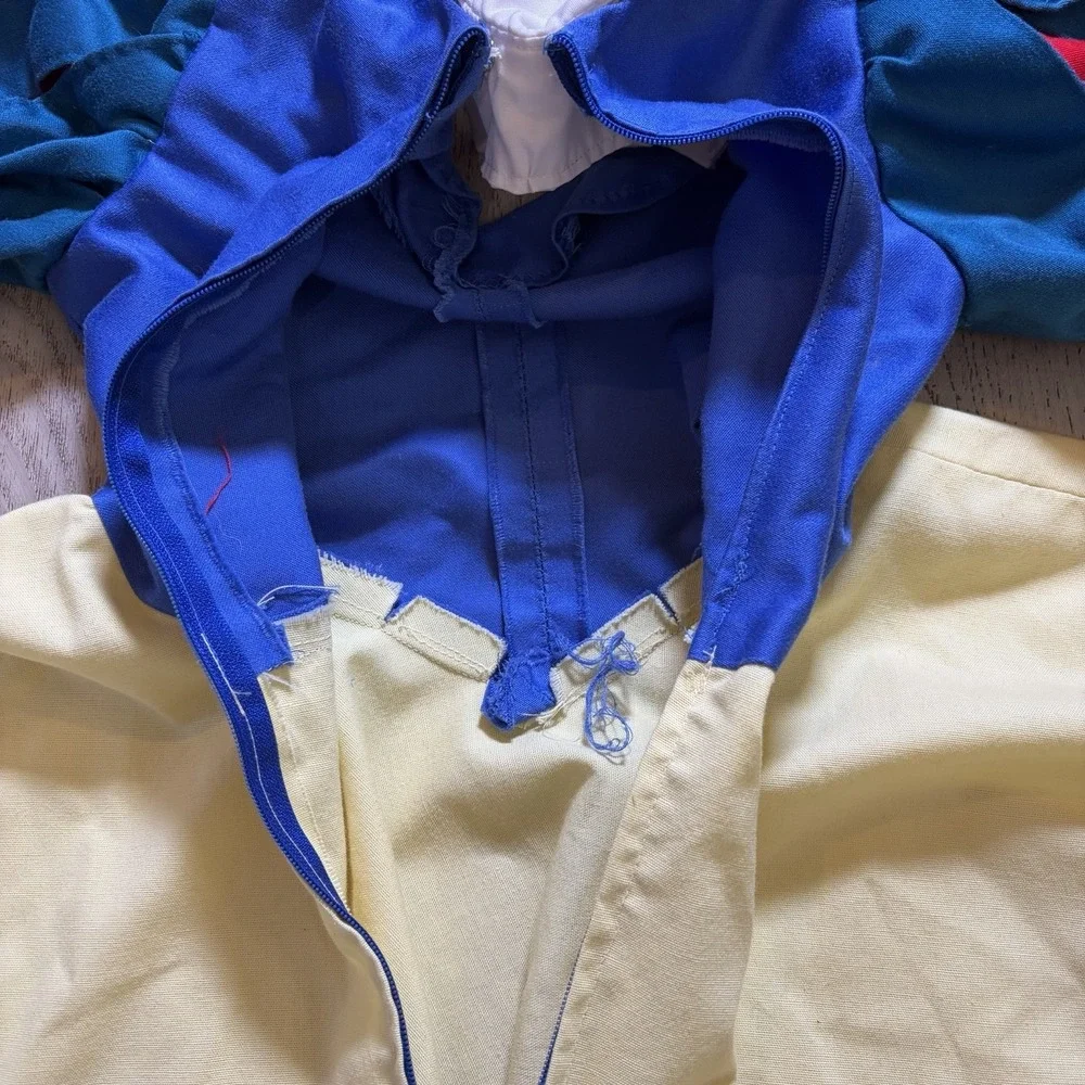 Vintage Handmade Disney Snow White Costume Child Size 5/6 Yellow Blue Dress Zip